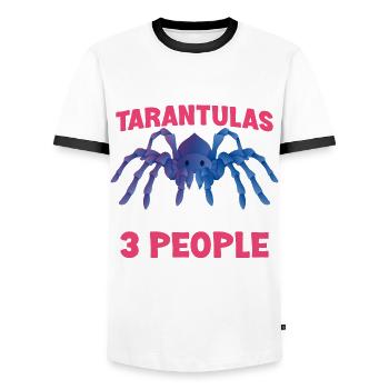 Vogelspinne Spinnen Spinnensammler Haustier - Männer Kontrast-T-Shirt - Weiß/Schwarz - Vorne - AI Model Female 172 light (172cm) & AI Model Male 178 dark (178cm)