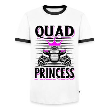 Quad Princess VTT à quatre roues motrices Quad Conduite hors route fille - T-shirt contrasté Homme - blanc/noir - Devant - AI Model Female 172 light (172cm) & AI Model Male 178 dark (178cm)