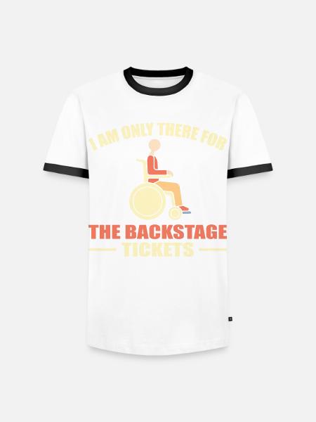 Amputation Überlebende Behinderten Rollstuhlkostüm - Männer Kontrast-T-Shirt - Weiß/Schwarz