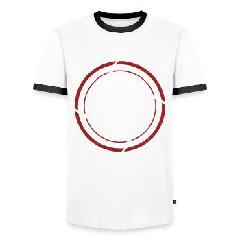 Bassiste Guitare Basse Drôle Cadeau - T-shirt contrasté Homme - blanc/noir - Devant - AI Model Female 172 light (172cm) & AI Model Male 178 dark (178cm)