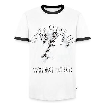 Krebs Hexe Zebra Neuroendokriner Krebs - Männer Kontrast-T-Shirt - Weiß/Schwarz - Vorne - AI Model Female 172 light (172cm) & AI Model Male 178 dark (178cm)