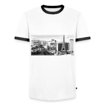 Las Vegas Nevada Souvenir Geschenk - Männer Kontrast-T-Shirt - Weiß/Schwarz - Vorne - AI Model Female 172 light (172cm) & AI Model Male 178 dark (178cm)