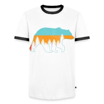 Seattle Washington Souvenir Geschenk - Männer Kontrast-T-Shirt - Weiß/Schwarz - Vorne - AI Model Female 172 light (172cm) & AI Model Male 178 dark (178cm)