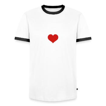 Texas - Men's Ringer Shirt - white/black - Front - AI Model Female 172 light (172cm) & AI Model Male 178 dark (178cm)