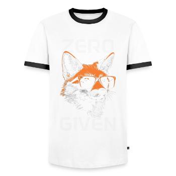 Fuchs Zero Fox Given Lustig - Männer Kontrast-T-Shirt - Weiß/Schwarz - Vorne - AI Model Female 172 light (172cm) & AI Model Male 178 dark (178cm)