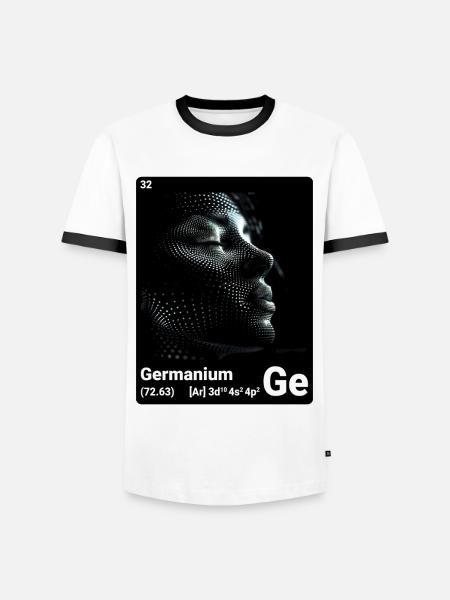 AI am Germanium (bk) - Männer Kontrast-T-Shirt - Weiß/Schwarz