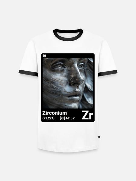 AI am Zirkonium (bk) - Männer Kontrast-T-Shirt - Weiß/Schwarz
