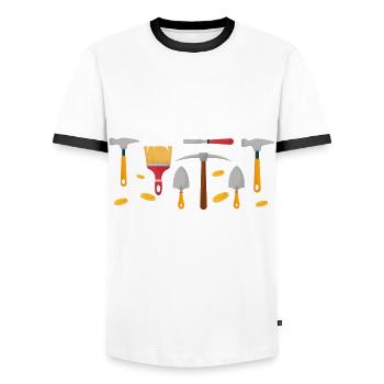 Archäologie Für Männer, Frauen, Anthropologie - Männer Kontrast-T-Shirt - Weiß/Schwarz - Vorne - AI Model Female 172 light (172cm) & AI Model Male 178 dark (178cm)