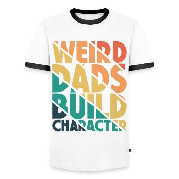 Seltsame Väter Bilden Charakter Lustig Vater - Männer Kontrast-T-Shirt - Weiß/Schwarz - Vorne - AI Model Female 172 light (172cm) & AI Model Male 178 dark (178cm)