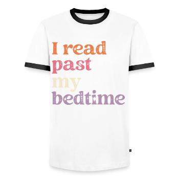Library Book Lover Reading Bookworm - Men's Ringer Shirt - white/black - Front - AI Model Female 172 light (172cm) & AI Model Male 178 dark (178cm)