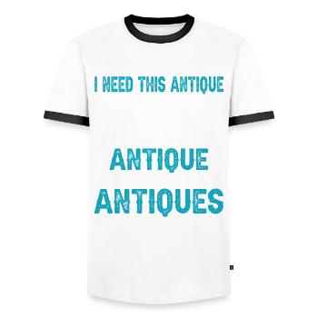 Funny Antique Car Antiquing Collector - Men's Ringer Shirt - white/black - Front - AI Model Female 172 light (172cm) & AI Model Male 178 dark (178cm)