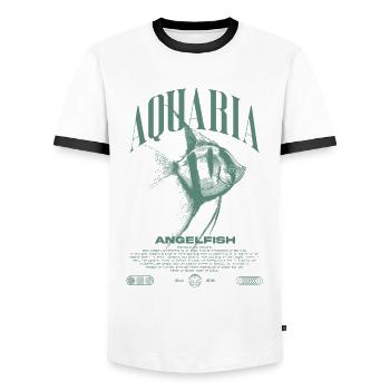 Altum Kaiserfisch Cichlid Fish Keeper Streetwear - Männer Kontrast-T-Shirt - Weiß/Schwarz - Vorne - AI Model Female 172 light (172cm) & AI Model Male 178 dark (178cm)