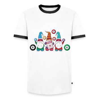Bingo Mit Meinen Gnomies Lustiges Bingo - Männer Kontrast-T-Shirt - Weiß/Schwarz - Vorne - AI Model Female 172 light (172cm) & AI Model Male 178 dark (178cm)