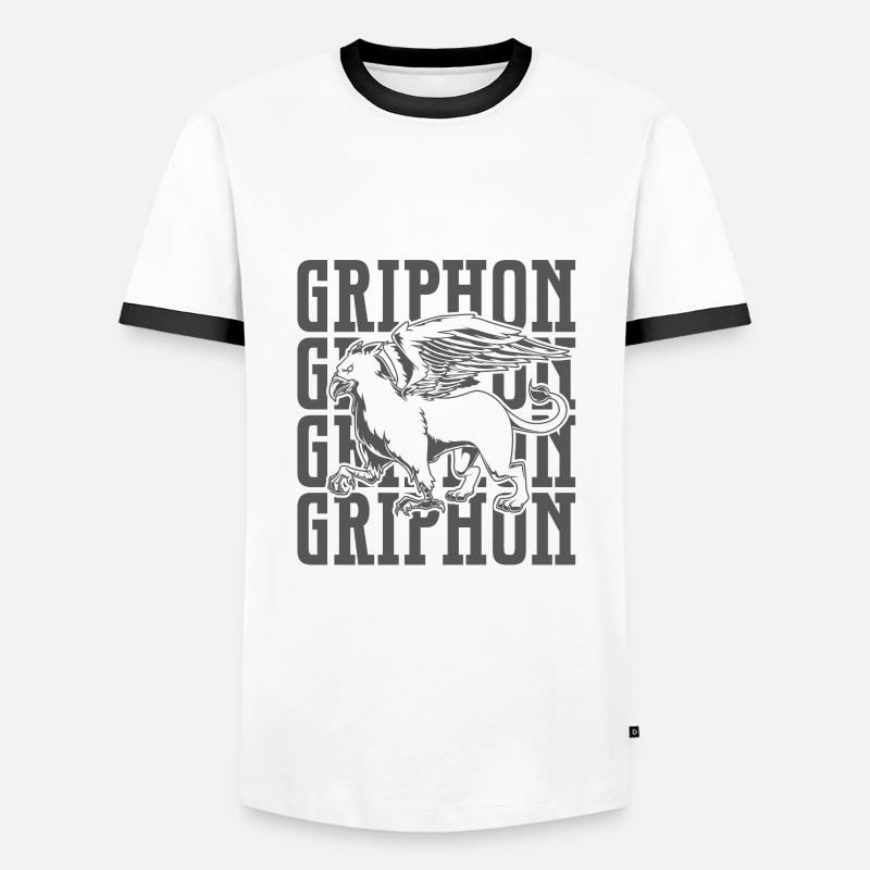 Greif - Männer Kontrast-T-Shirt - Weiß/Schwarz