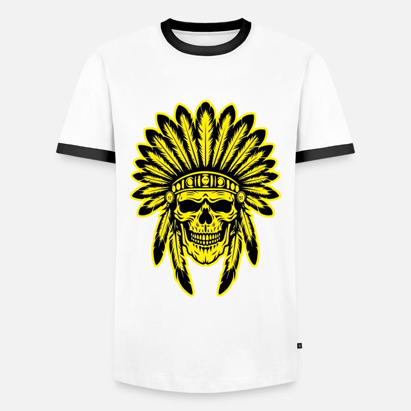 Apache DeadBeast Native American - Men's Ringer Shirt - white/black