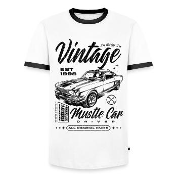 I'm Not Old I'm Classic Car Vintage Born In 1998 - Men's Ringer Shirt - white/black - Front - AI Model Female 172 light (172cm) & AI Model Male 178 dark (178cm)