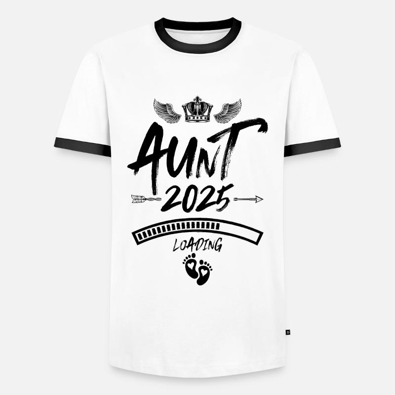 Aunt 2025 Loading Saying - Men's Ringer Shirt - white/black