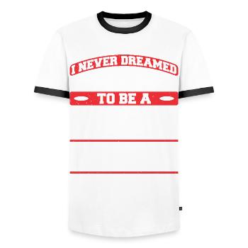 Policeman Funny Police Outfit - Men's Ringer Shirt - white/black - Front - AI Model Female 172 light (172cm) & AI Model Male 178 dark (178cm)
