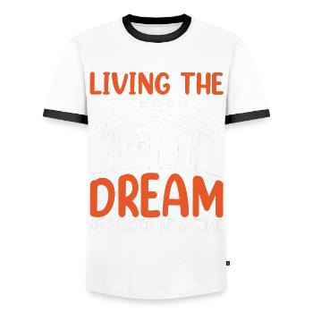 Homeowner Dream House Richtest House Builder - Men's Ringer Shirt - white/black - Front - AI Model Female 172 light (172cm) & AI Model Male 178 dark (178cm)