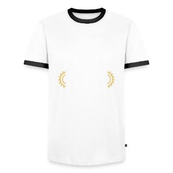 Tischler Schreiner Zimmermann Handwerker Geschenk - Männer Kontrast-T-Shirt - Weiß/Schwarz - Vorne - AI Model Female 172 light (172cm) & AI Model Male 178 dark (178cm)