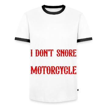 Motorcycle Motorcyclist Men Motorcycle - Men's Ringer Shirt - white/black - Front - AI Model Female 172 light (172cm) & AI Model Male 178 dark (178cm)