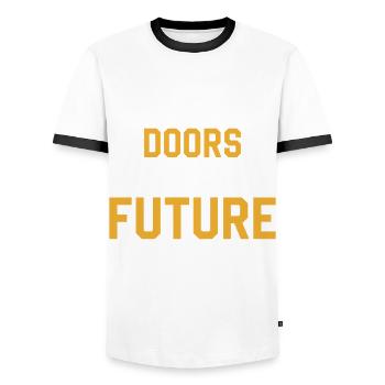 Real Estate Agents Real Estate Agents - Men's Ringer Shirt - white/black - Front - AI Model Female 172 light (172cm) & AI Model Male 178 dark (178cm)
