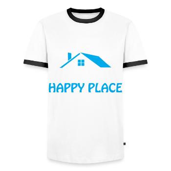 Real Estate Agents Real Estate Agents - Men's Ringer Shirt - white/black - Front - AI Model Female 172 light (172cm) & AI Model Male 178 dark (178cm)