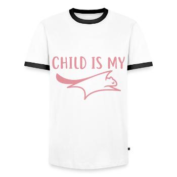 Sugar glider - Men's Ringer Shirt - white/black - Front - AI Model Female 172 light (172cm) & AI Model Male 178 dark (178cm)