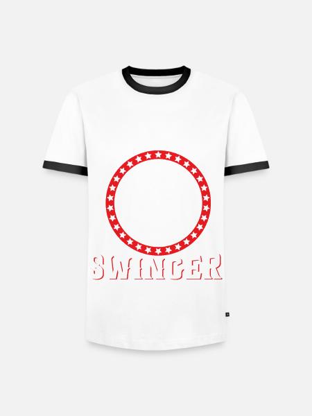 Circus Trapez Für Trapezkünstlerkostüm - Männer Kontrast-T-Shirt - Weiß/Schwarz