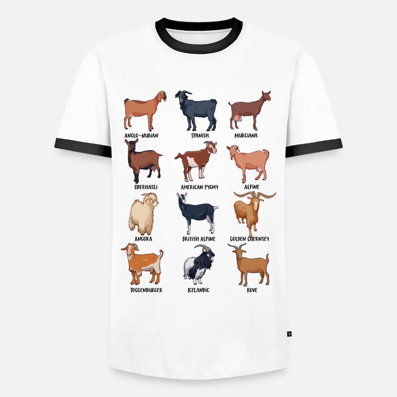 Many different goats - Men's Ringer Shirt - white/black