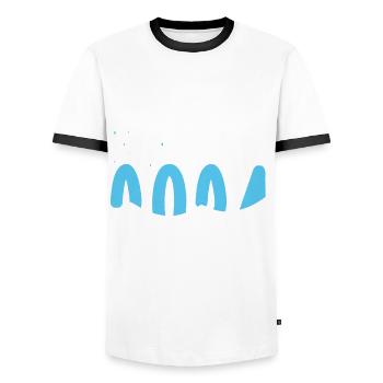 Time for my baptism First Communion - Men's Ringer Shirt - white/black - Front - AI Model Female 172 light (172cm) & AI Model Male 178 dark (178cm)