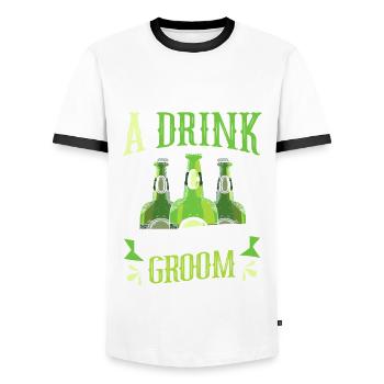 Junggesellenpartys Biertrinken Biertrinker Party - Männer Kontrast-T-Shirt - Weiß/Schwarz - Vorne - AI Model Female 172 light (172cm) & AI Model Male 178 dark (178cm)