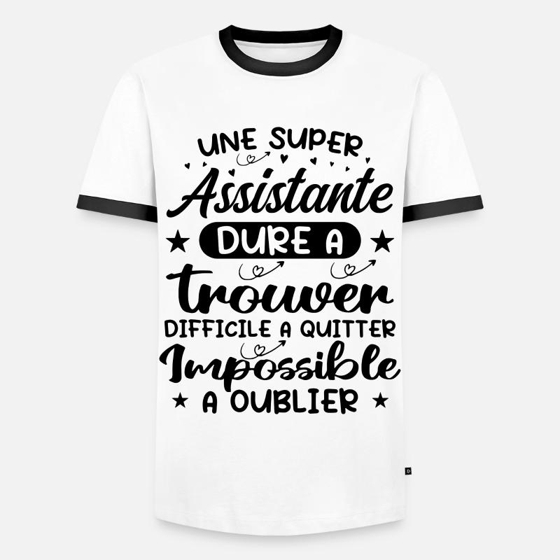 A Super Assistant - Assistant Gift - Men's Ringer Shirt - white/black