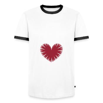 Toujours emo ! Esthétique alternative gothique emo - T-shirt contrasté Homme - blanc/noir - Devant - AI Model Female 172 light (172cm) & AI Model Male 178 dark (178cm)