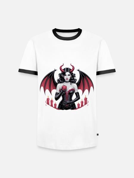 Bad Girls Taste Better! Goth Gothic Emo Baddie - Men's Ringer Shirt - white/black