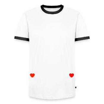 Shetlandpony Pferde Reiten Pony Geschenkidee - Männer Kontrast-T-Shirt - Weiß/Schwarz - Vorne - AI Model Female 172 light (172cm) & AI Model Male 178 dark (178cm)