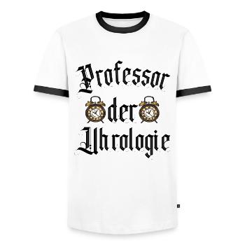 Uhrmacher Uhrensammler Uhrenliebhaber Geschenk - Männer Kontrast-T-Shirt - Weiß/Schwarz - Vorne - AI Model Female 172 light (172cm) & AI Model Male 178 dark (178cm)