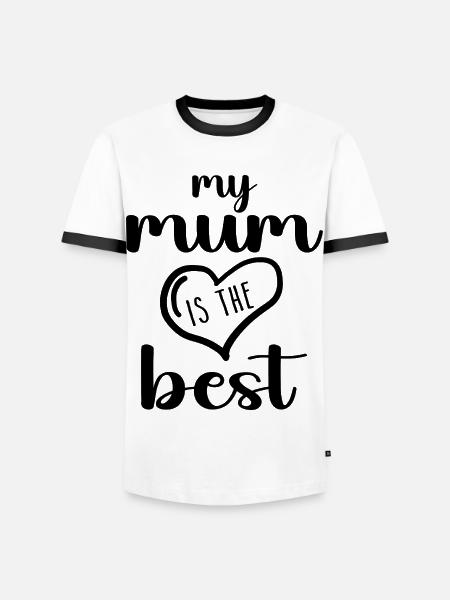 Ma mère est la meilleure - T-shirt contrasté Homme - blanc/noir