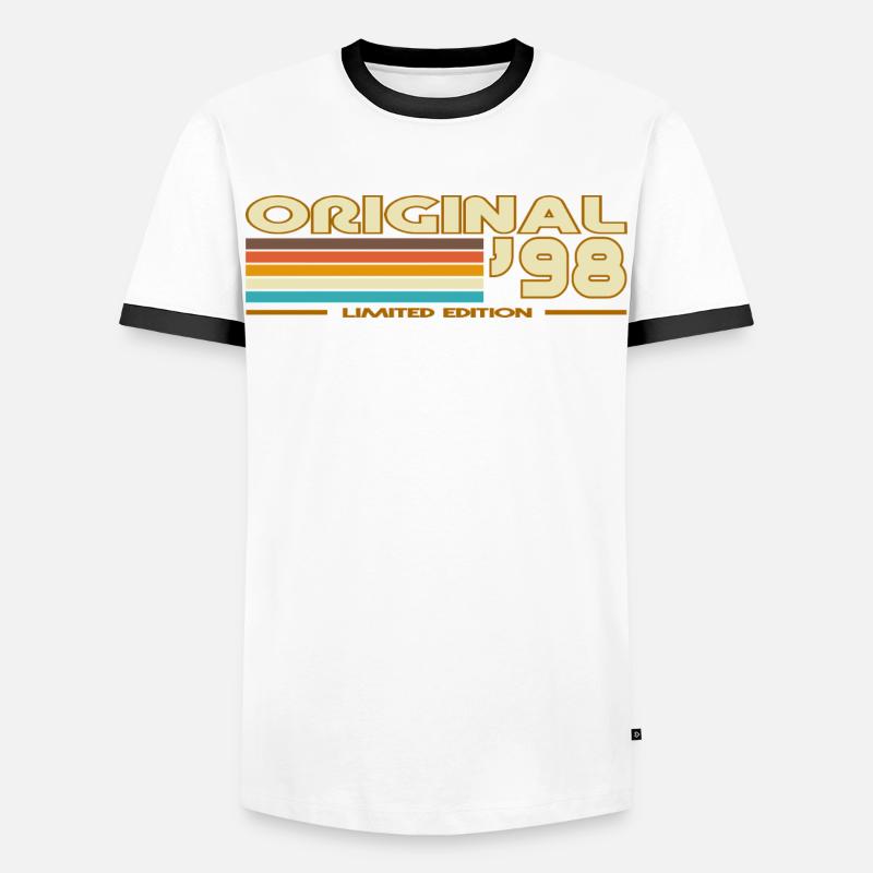 Original 98 Retro Stripes - Men's Ringer Shirt - white/black