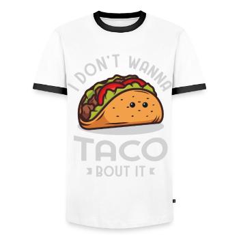 Taco Tacos Apperal - Men's Ringer Shirt - white/black - Front - AI Model Female 172 light (172cm) & AI Model Male 178 dark (178cm)