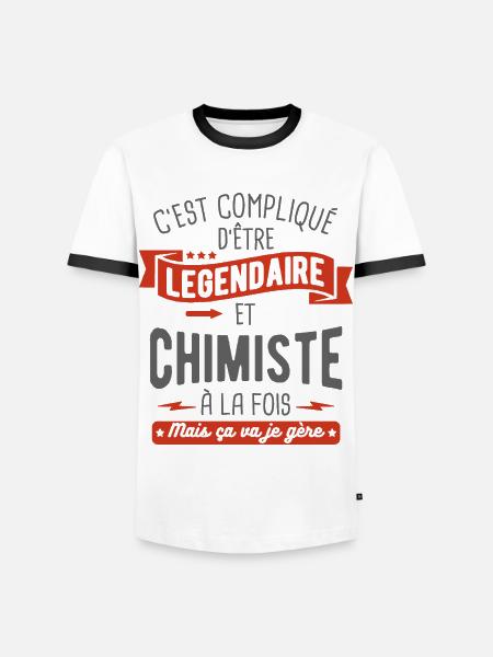 légendaire et chimiste - T-shirt contrasté Homme - blanc/noir