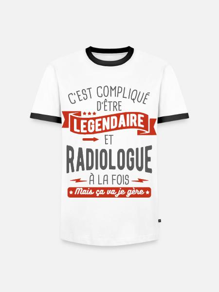 légendaire et radiologue - T-shirt contrasté Homme - blanc/noir