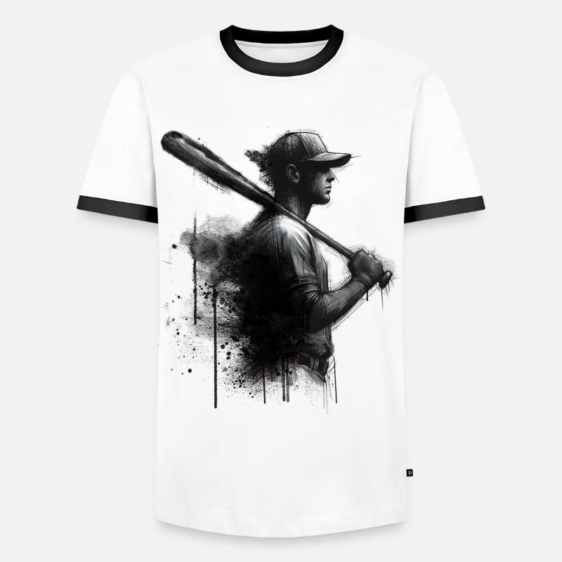 Baseball - Men's Ringer Shirt - white/black