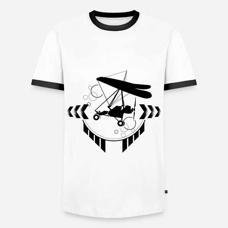 Microlight - Men's Ringer Shirt - white/black