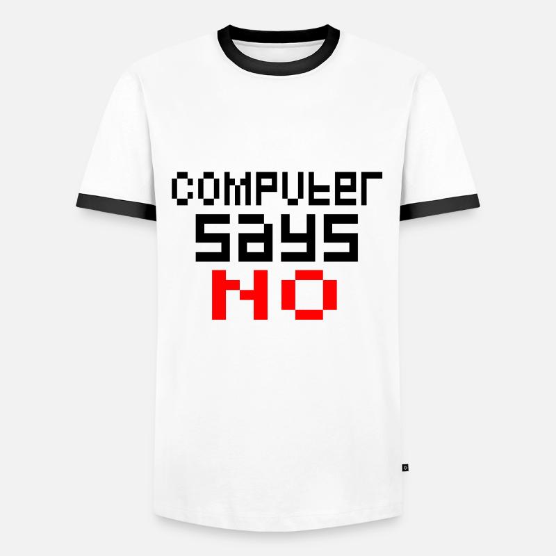 Computer - Men's Ringer Shirt - white/black