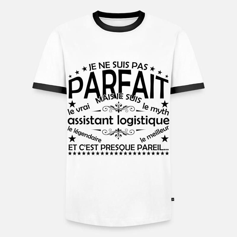 Logistik-Assistent Geschenk Logistik-Assistent l - Männer Kontrast-T-Shirt - Weiß/Schwarz