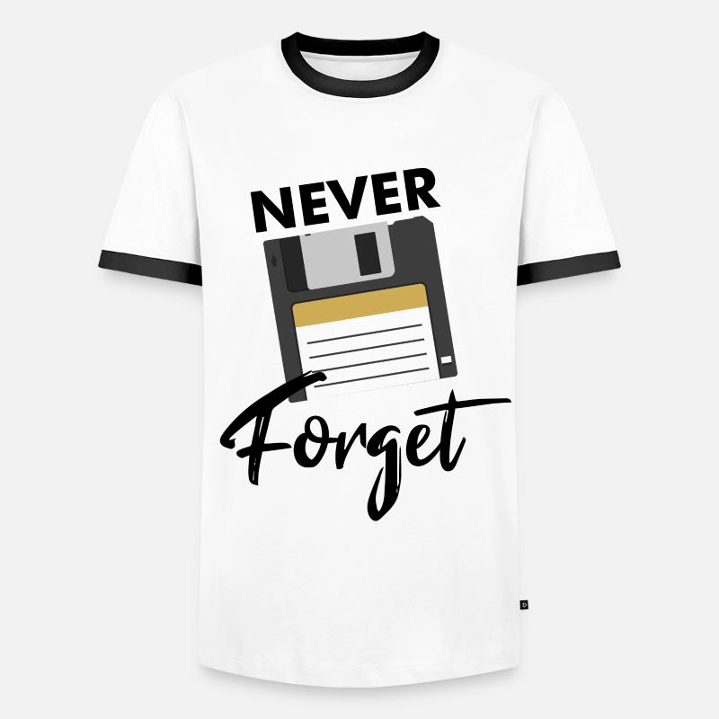 Nerd nerds diskette saying - Men's Ringer Shirt - white/black