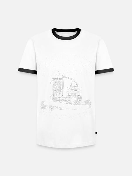 schnaps whiskey brennen schnapsbrenner geschenkide - Männer Kontrast-T-Shirt - Weiß/Schwarz