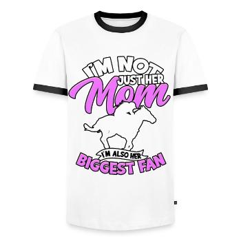 pferderennen pferd reiten pferde reiter geschenk g - Männer Kontrast-T-Shirt - Weiß/Schwarz - Vorne - AI Model Female 172 light (172cm) & AI Model Male 178 dark (178cm)