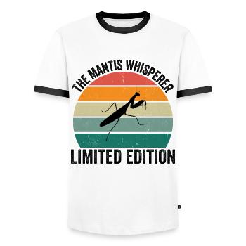 Le murmure de la mante - T-shirt contrasté Homme - blanc/noir - Devant - AI Model Female 172 light (172cm) & AI Model Male 178 dark (178cm)